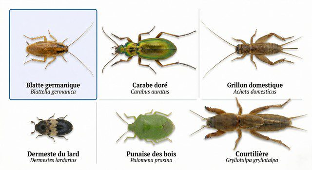 Différence cafard vs autres insectes