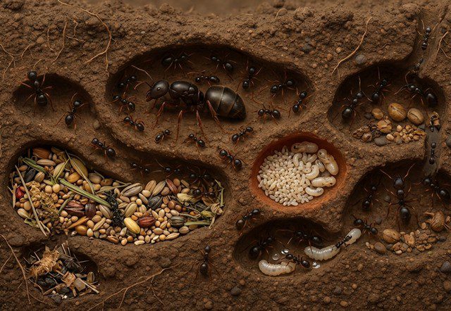 Le nid et la fourmilière