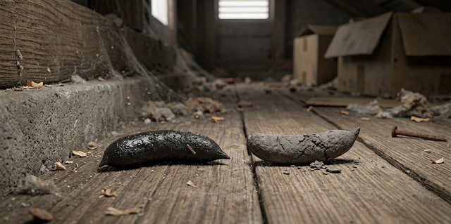 crotte de rat noir - fraiche et ancienne