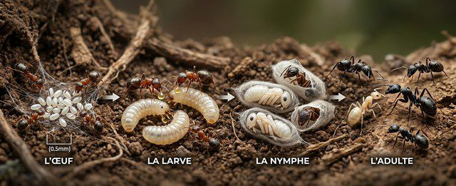 cycle de vie d'une fourmi