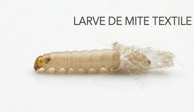Larve de mite textile