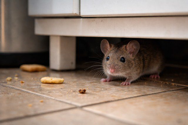 Souris devant une miette