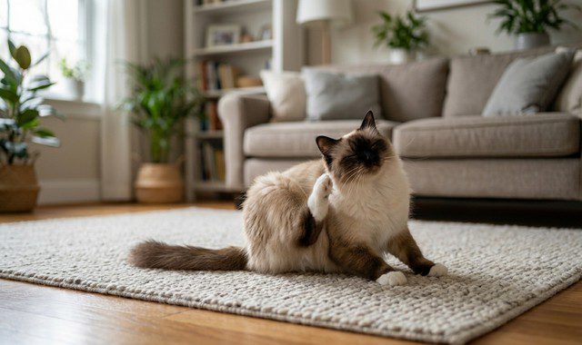 chat infesté par des puces