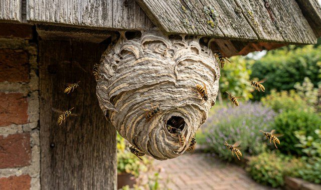 nid de guêpes aérien