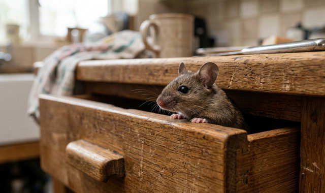 souris sortie du tiroir