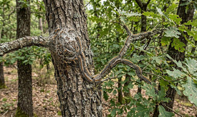 Chenilles processionnaires du chêne