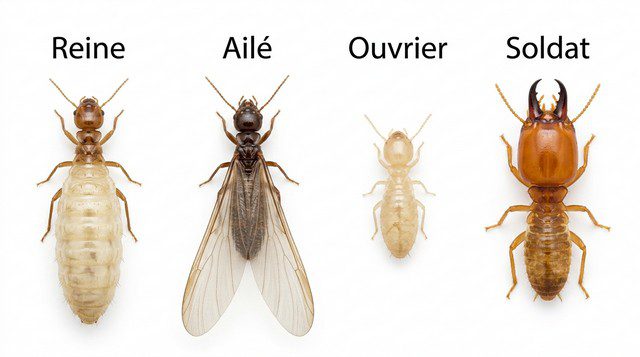 différencier une reine termite de la colonie