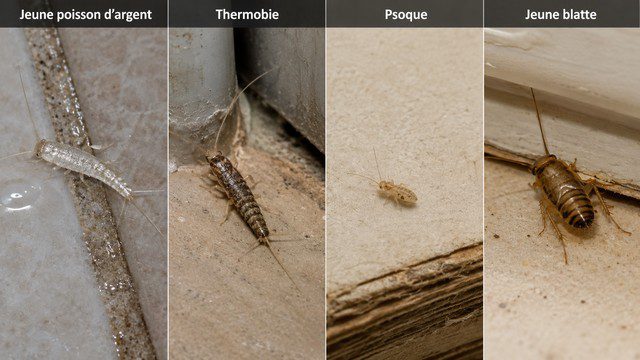 Larve de poisson d’argent ou autre insecte