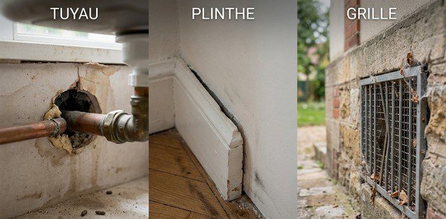 Par où les souris passent-elles dans les murs