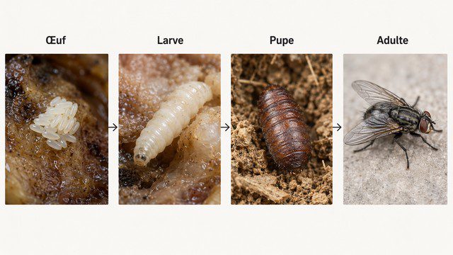cycle de vie d'une mouche