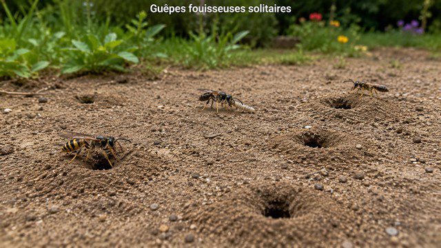 Guêpes fouisseuses solitaires