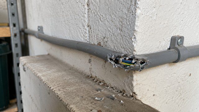 Câble endommagé par les rongeurs