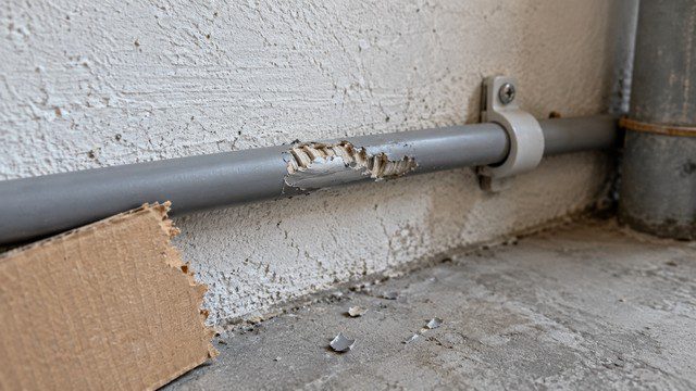 câble détériorés par les rongeurs