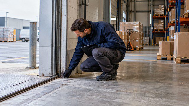 inspection d’une zone de réception professionnelle